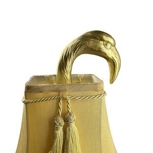 Vintage Solid Brass Eagle Lamp Finial 4” Tall Bird Lamp Topper